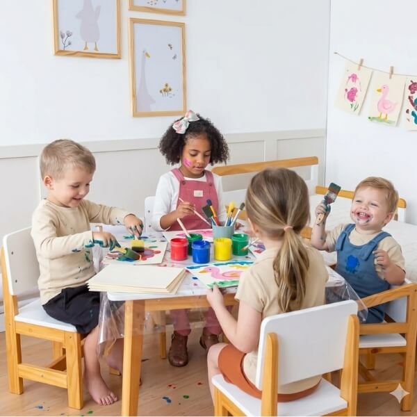 Pintura com dedos para bebês