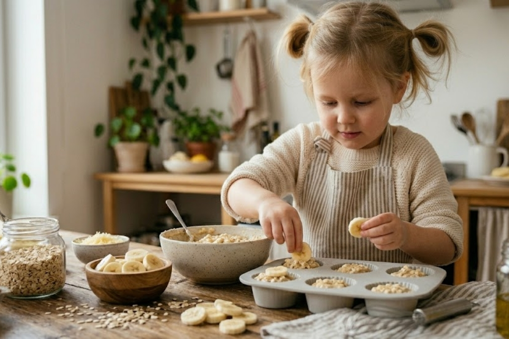 Muffin de aveia com banana